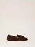 Suede loafers with fringes