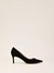 Suede court shoes with logo