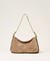 Liliane crocodile print suede bag