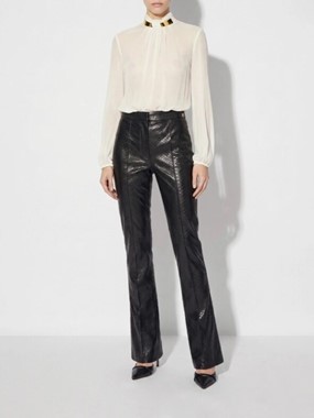 Trousers with scale pattern