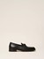 Leather loafers with logo