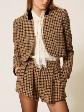 Check boucle Spencer jacket