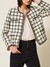 Boucle jacket with check pattern