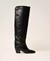 Leather thigh-high boots